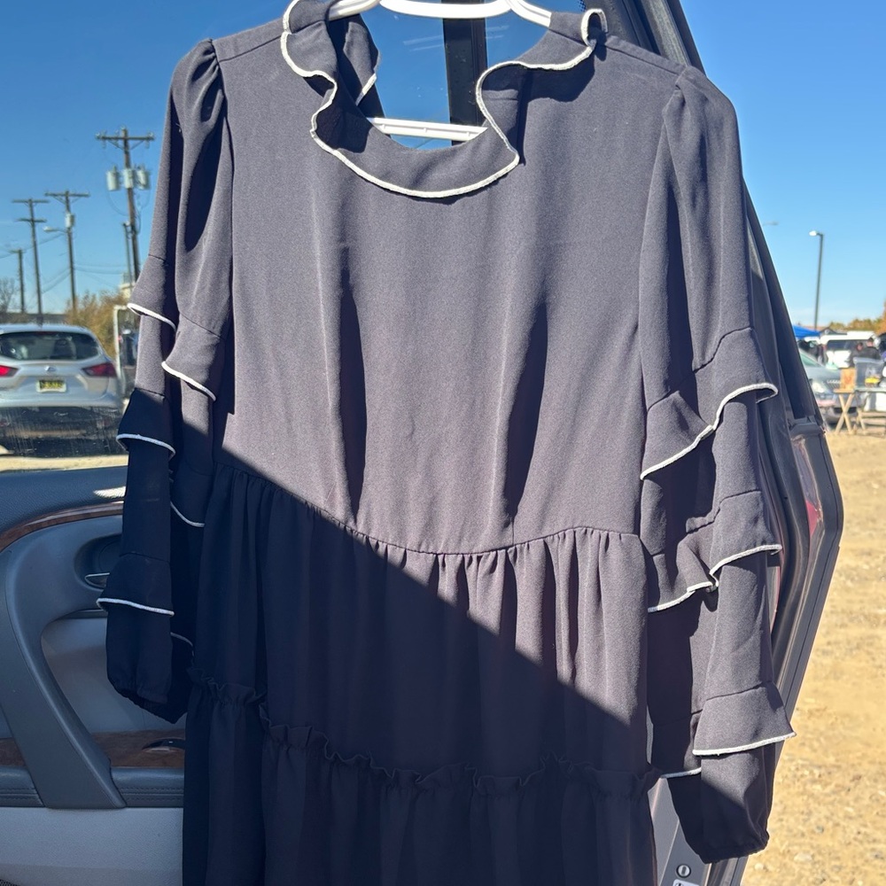 Who What Wear Black Long Sleeve Dress